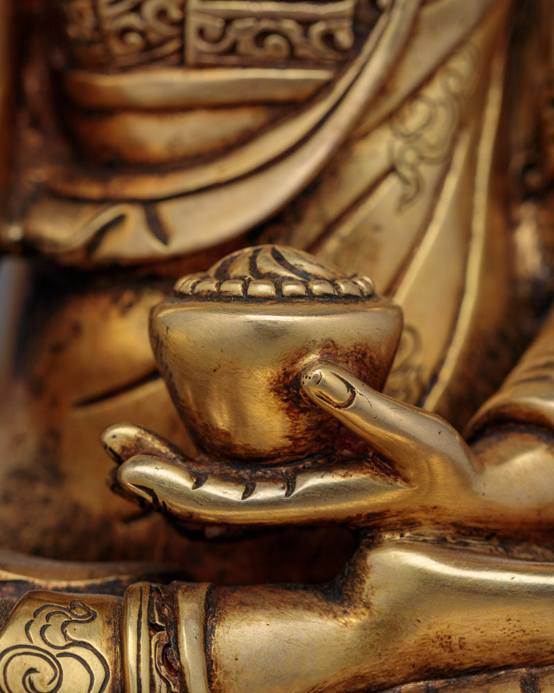 Handmade Shakyamuni Buddha Antique Touch Statue | Embodiment of Enlightenment and Serenity