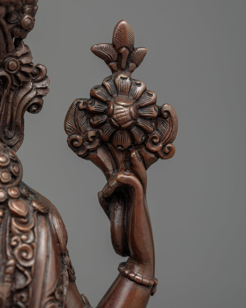 Chenrezig Oxidized Handmade Small Statue | Symbol of Divine Compassion and Mercy