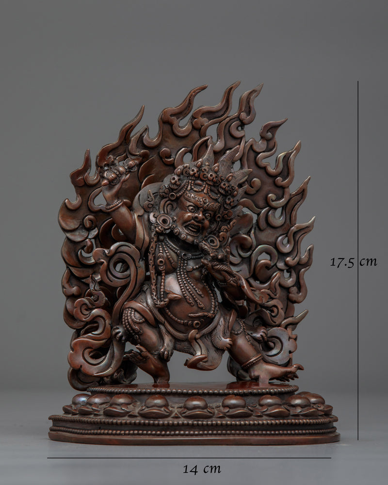 Vajrapani Handmade Oxidized Small Statue | Symbol of Strength and Protection