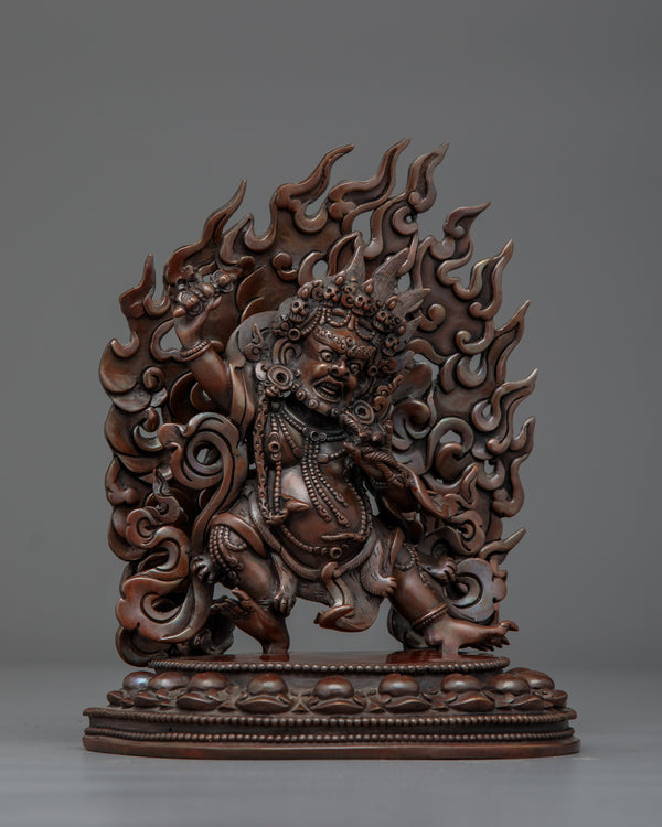 Vajrapani Handmade Oxidized Small Statue
 