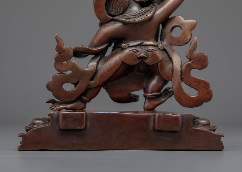 Vajrapani Handmade Oxidized Small Statue | Symbol of Strength and Protection