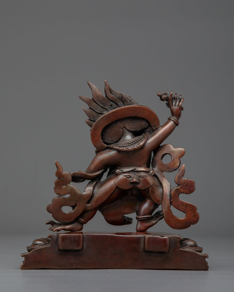 Vajrapani Handmade Oxidized Small Statue | Symbol of Strength and Protection