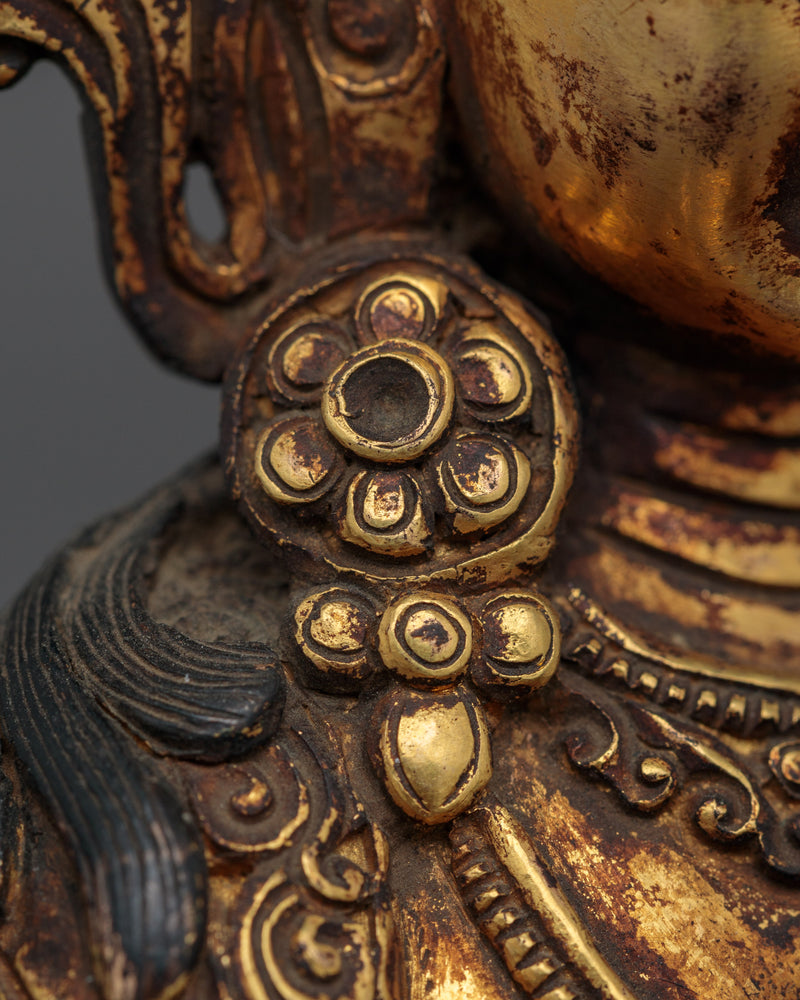 Chenrezig Antique Handmade Statue | Emblem of Compassion and Serenity