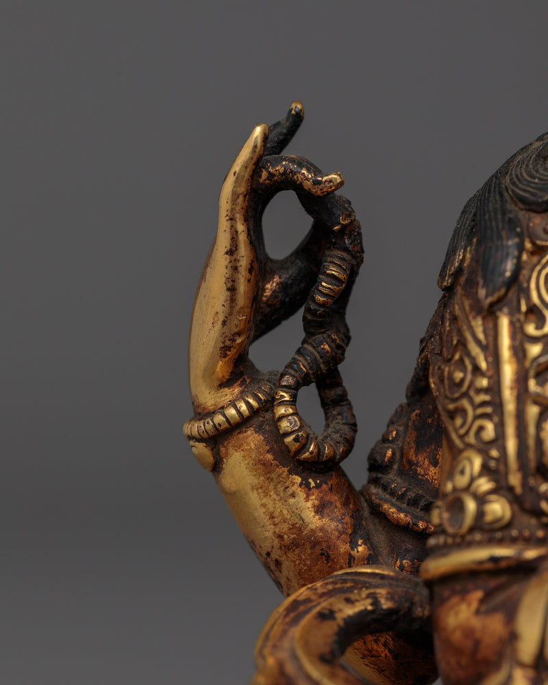 Chenrezig Antique Handmade Statue | Emblem of Compassion and Serenity