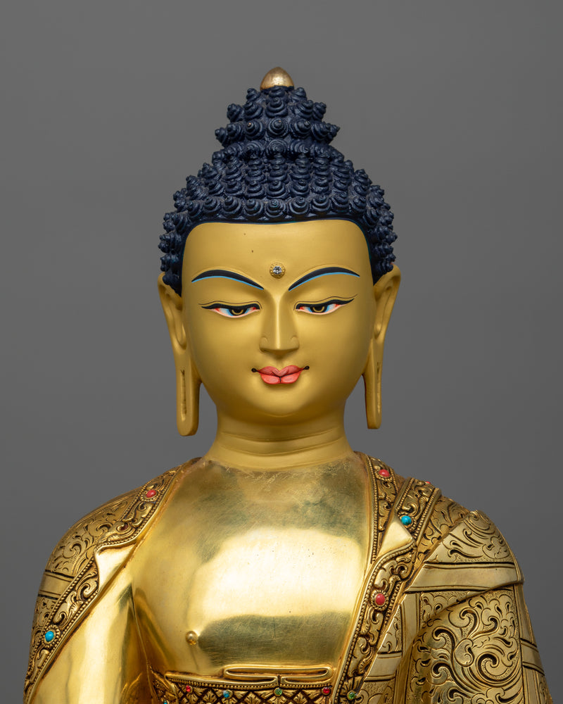 Buddha of Medicine Bhaisajyaguru | A Healing Presence in Gold Gilded Glory