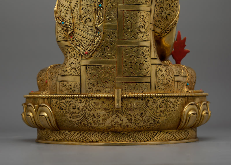 Buddha of Medicine Bhaisajyaguru | A Healing Presence in Gold Gilded Glory