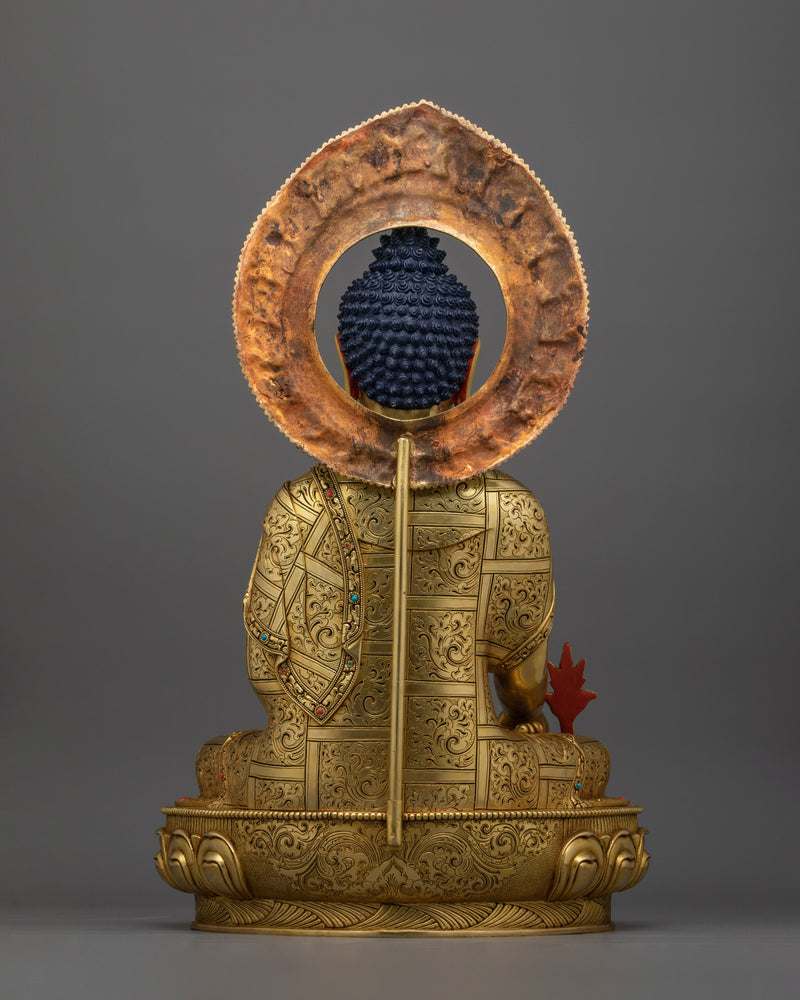 Buddha of Medicine Bhaisajyaguru | A Healing Presence in Gold Gilded Glory