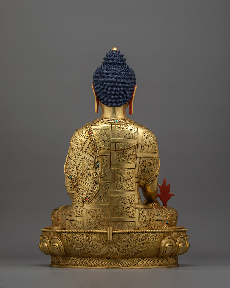 Buddha of Medicine Bhaisajyaguru | A Healing Presence in Gold Gilded Glory