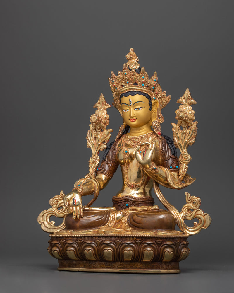 Mother Sita Tara Copper Statue | Guardian of Compassion