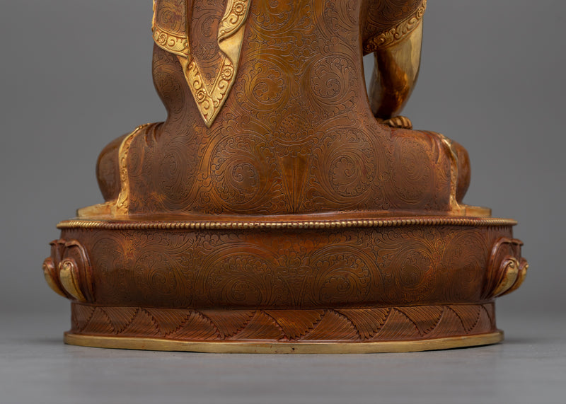 Shakyamuni Sacred Sculpture | Enlightenment Embodied in Oxidized Copper