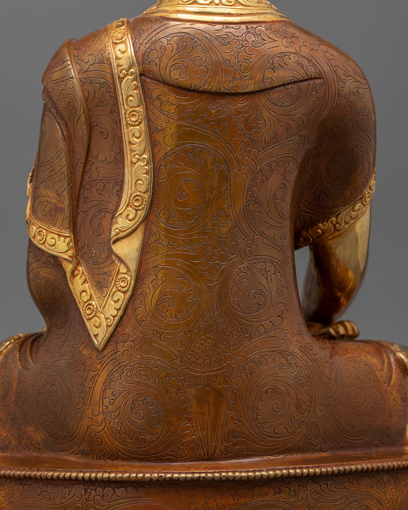 Shakyamuni Sacred Sculpture | Enlightenment Embodied in Oxidized Copper