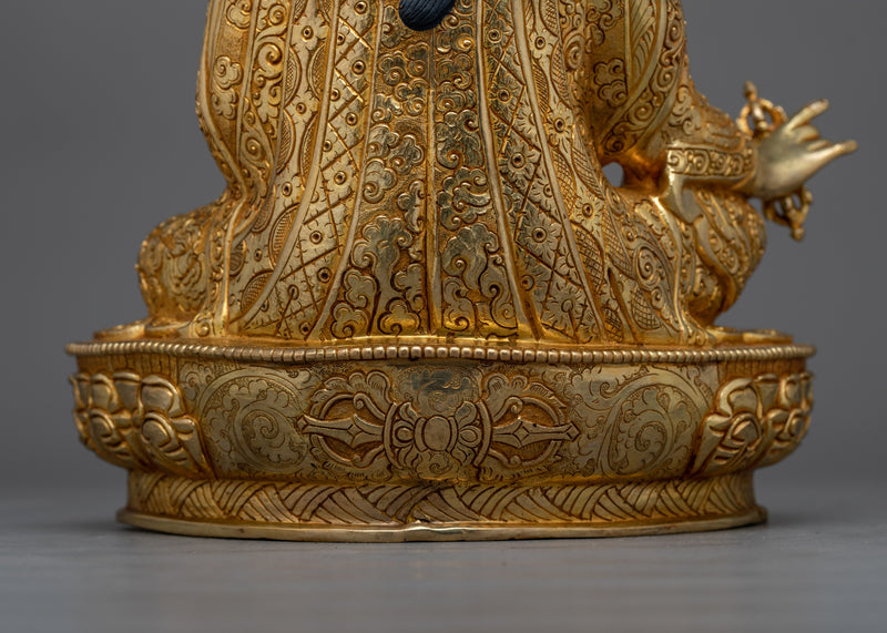 Padmasambhava Beautiful Sculpture | Artwork of 24K Gold Gilded Craftsmanship