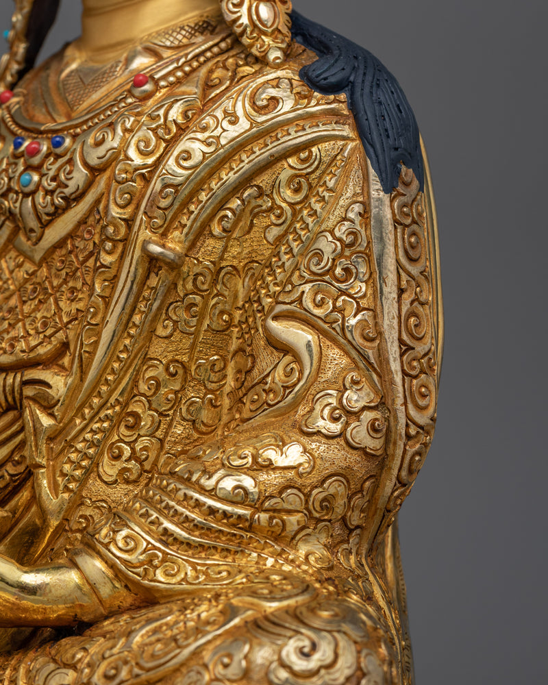 Padmasambhava Beautiful Sculpture | Artwork of 24K Gold Gilded Craftsmanship