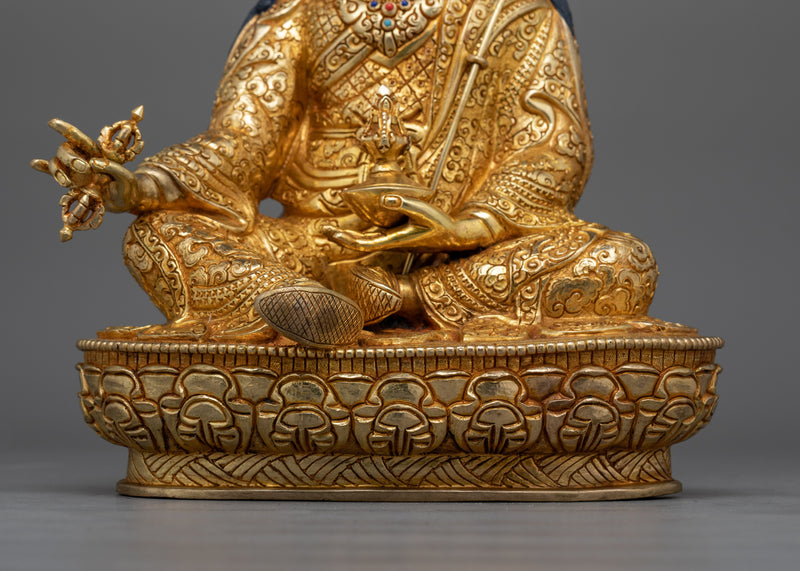 Padmasambhava Beautiful Sculpture | Artwork of 24K Gold Gilded Craftsmanship