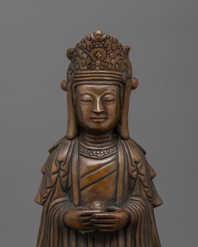 Standing Kshitigarbha Sculpture | Guardian of the Six Realms