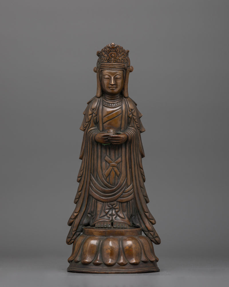 Standing kshitigarbha-sculpture