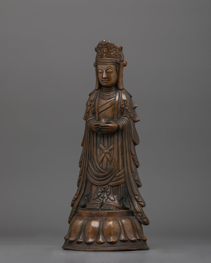 Standing Kshitigarbha Sculpture | Guardian of the Six Realms