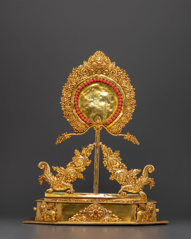 Shakyamuni Buddha with Throne Statue | Embodiment of Enlightenment