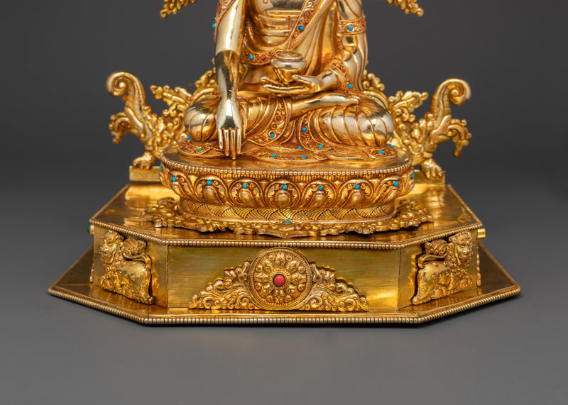 Shakyamuni Buddha with Throne Statue | Embodiment of Enlightenment