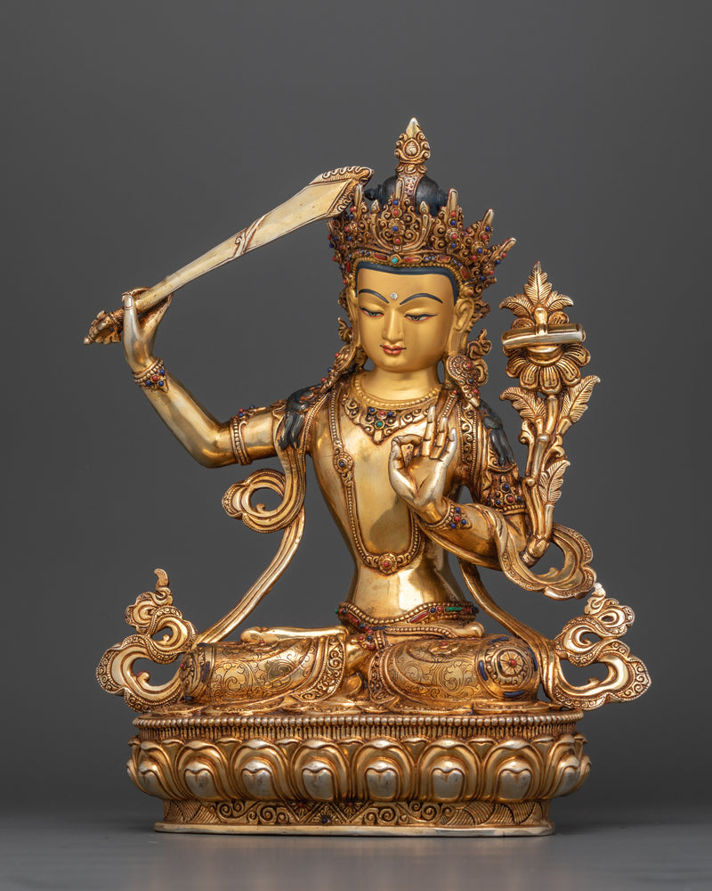 Manjushri Beautiful Sculpture | Himalayan Art and Craft