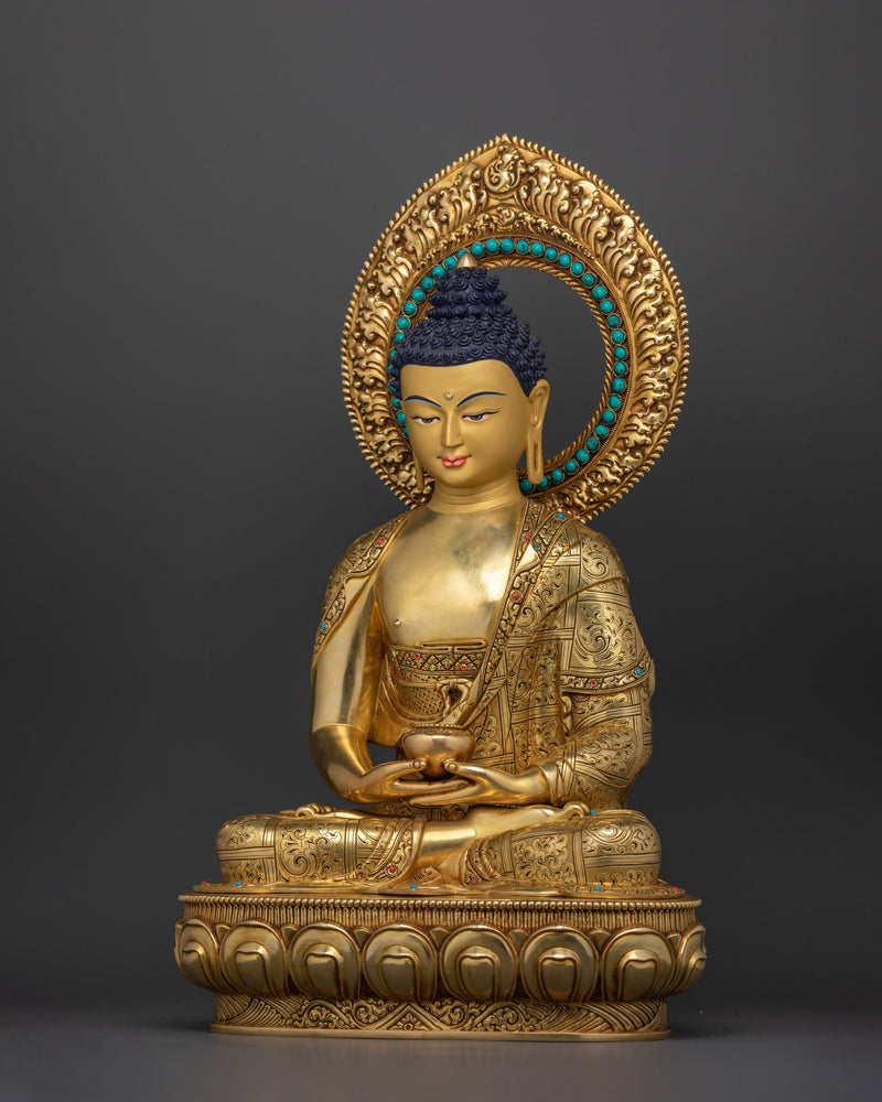 Amitabha Buddha Artwork for Shrine | Finest Nepali Handcrafted Statue