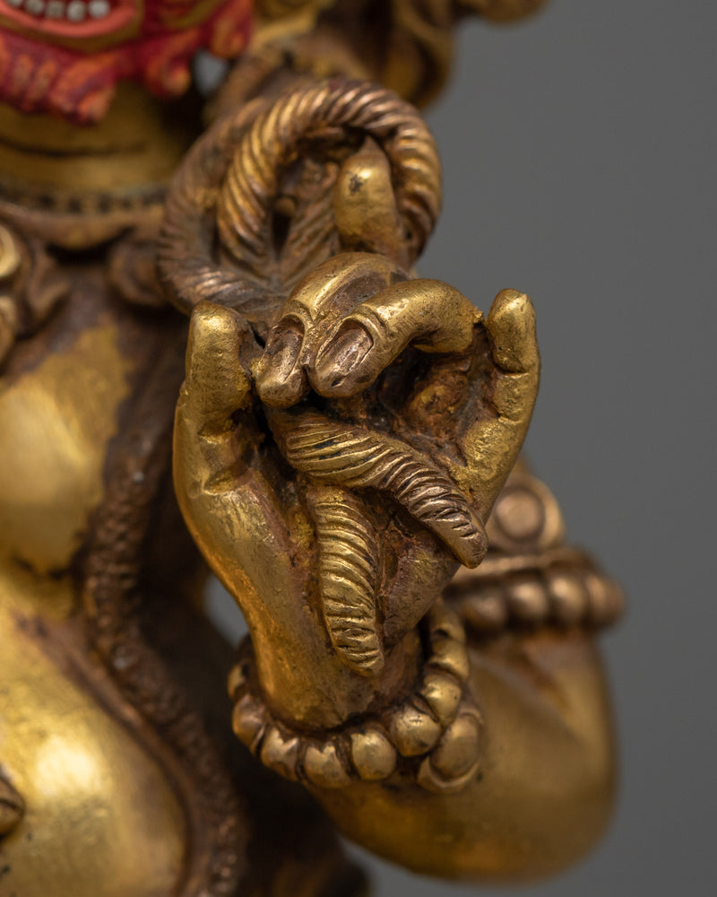 Small Vajrapani Figure | Hand-carved, wielder of the Thunderbolt