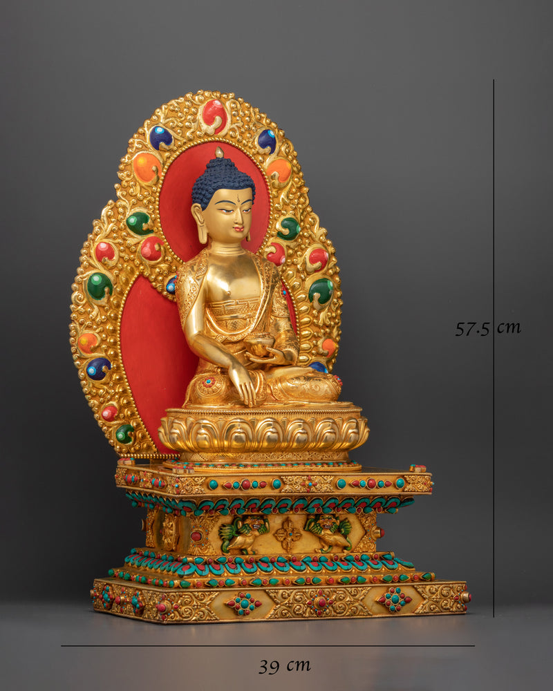 shakyamuni-buddha-seated on throne