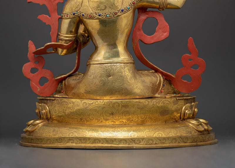 Majestic Manjushri Copper Statue | The Embodiment of Wisdom for Your Sacred Space