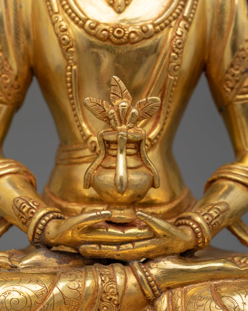 The Deity of Infinite Life | Amitayus Copper Statue for Your Sacred Space