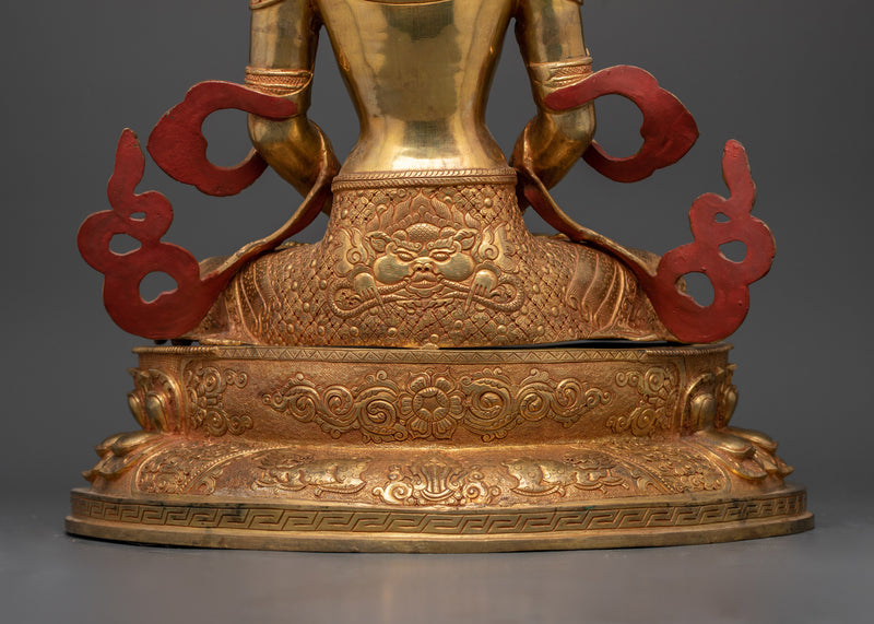 The Majestic Deity Amitayus Copper Statue | Infinite Life and Wisdom