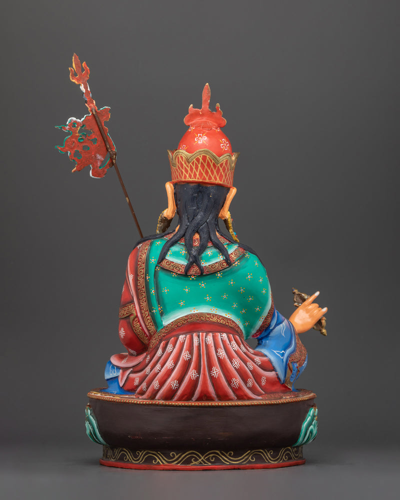 Handmade Guru Rinpoche Colored Statue | Guide to Spiritual Awakening