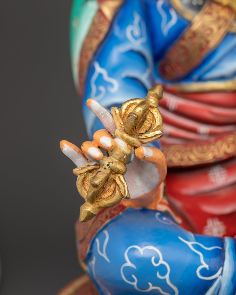 Handmade Guru Rinpoche Colored Statue | Guide to Spiritual Awakening