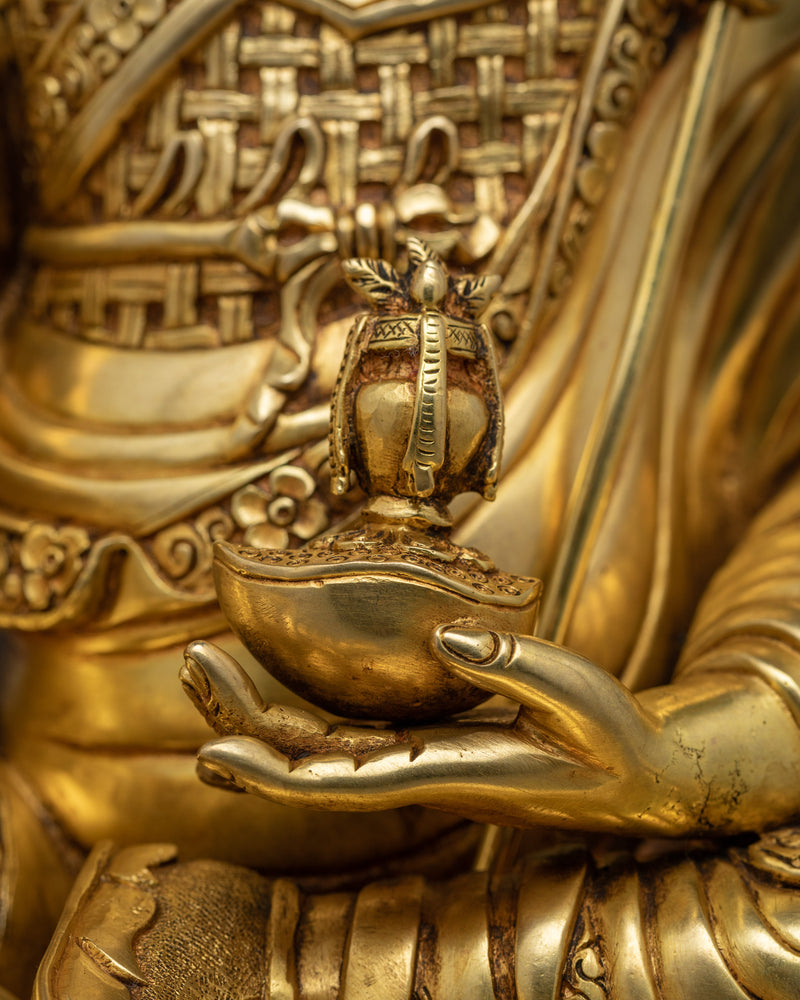 Sacred Guru Rinpoche Copper Statue | The Embodiment of Enlightenment and Spiritual Power