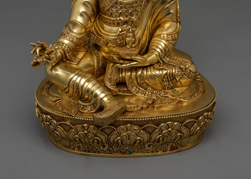 Sacred Guru Rinpoche Copper Statue | The Embodiment of Enlightenment and Spiritual Power