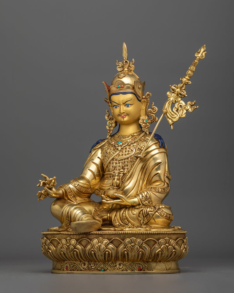 Sacred Guru Rinpoche Copper Statue | The Embodiment of Enlightenment and Spiritual Power