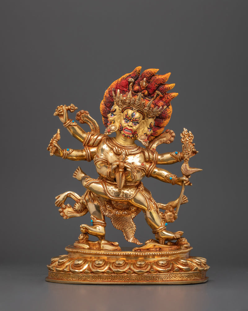 Vajrakilaya with Consort Copper Statue | The Fierce Protector and Remover of Obstacles