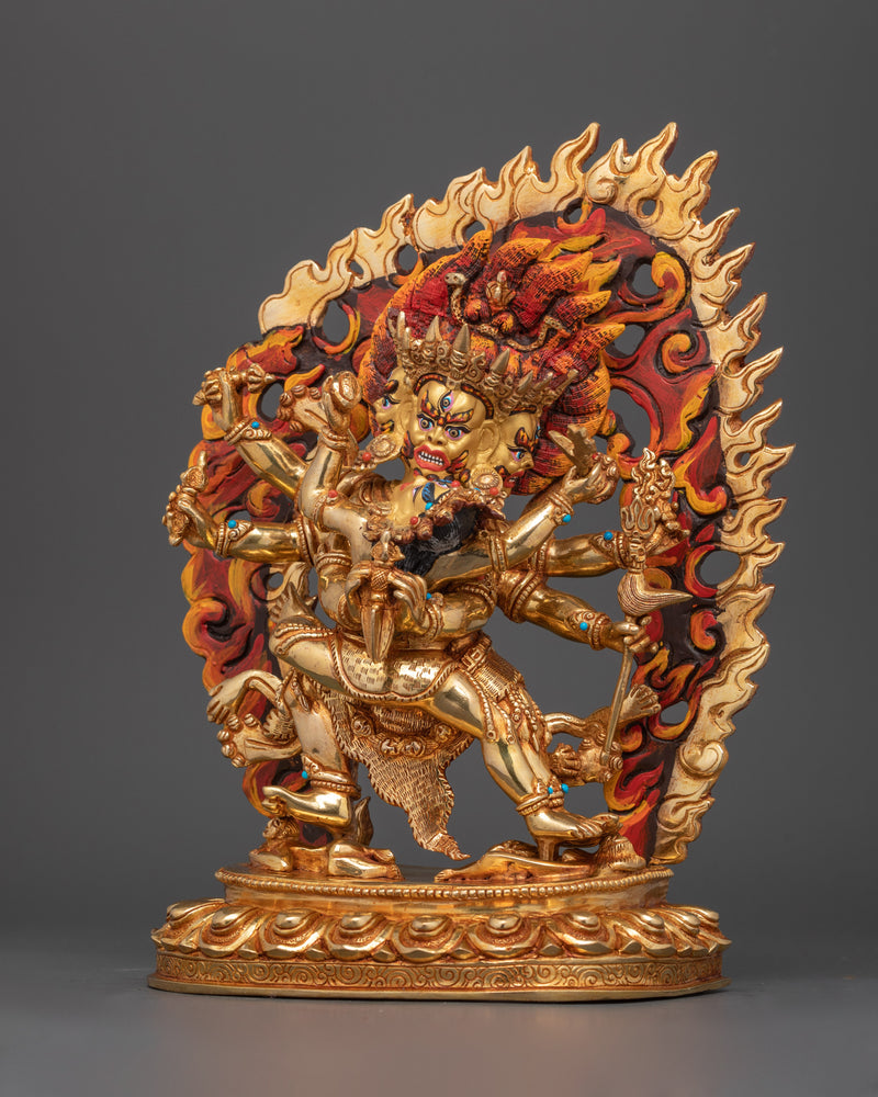 Vajrakilaya with Consort Copper Statue | The Fierce Protector and Remover of Obstacles