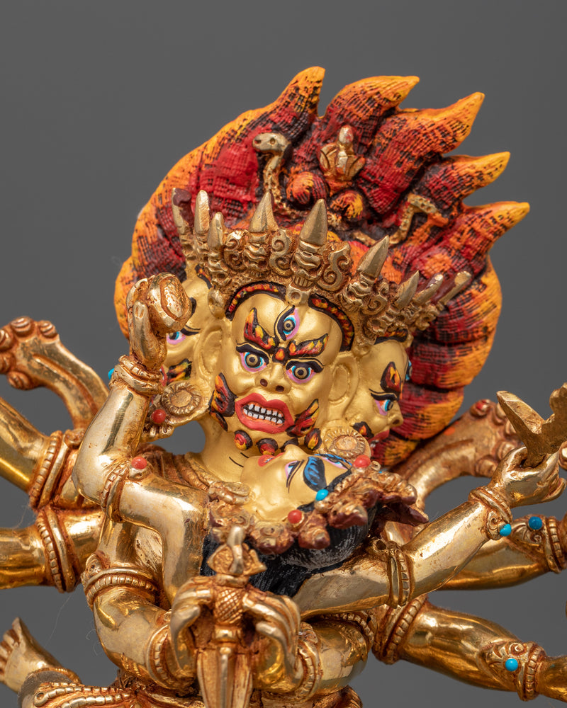 Vajrakilaya with Consort Copper Statue | The Fierce Protector and Remover of Obstacles