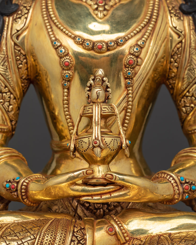 The Deity of Infinite Life and Wisdom | Amitayus Copper Statue