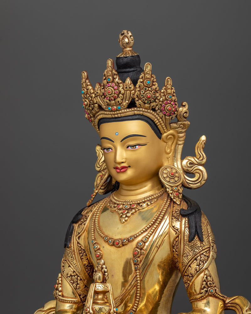 The Deity of Infinite Life and Wisdom | Amitayus Copper Statue