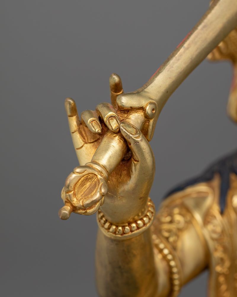 Sacred Manjushri Deity | 24K Gold Gilded Copper Statue