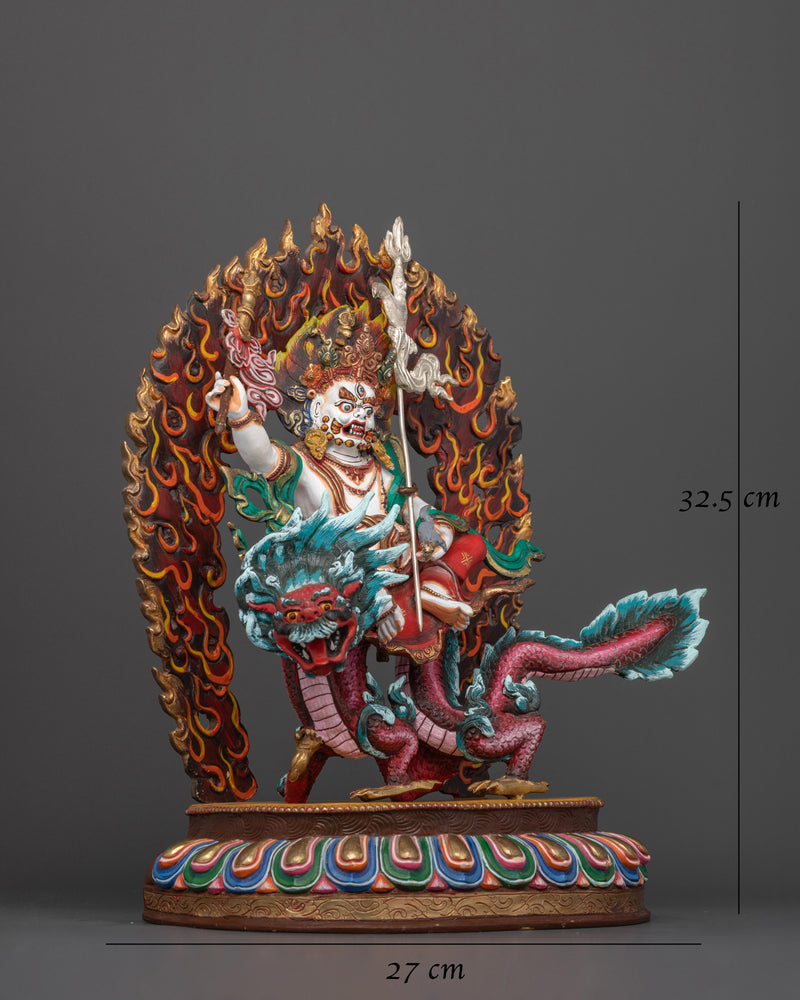 The Deity of Wealth and Compassion | White Dzambhala Statue