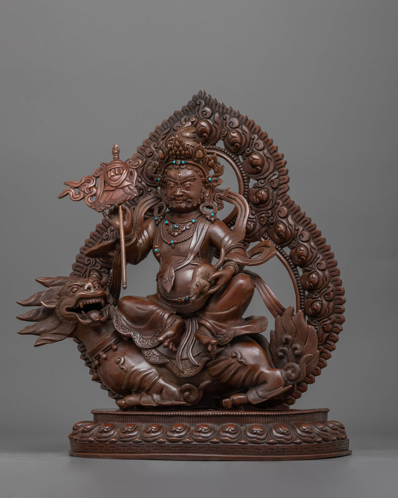 The Guardian King of Wealth and Protection | Namtoshe Oxidized Copper Statue