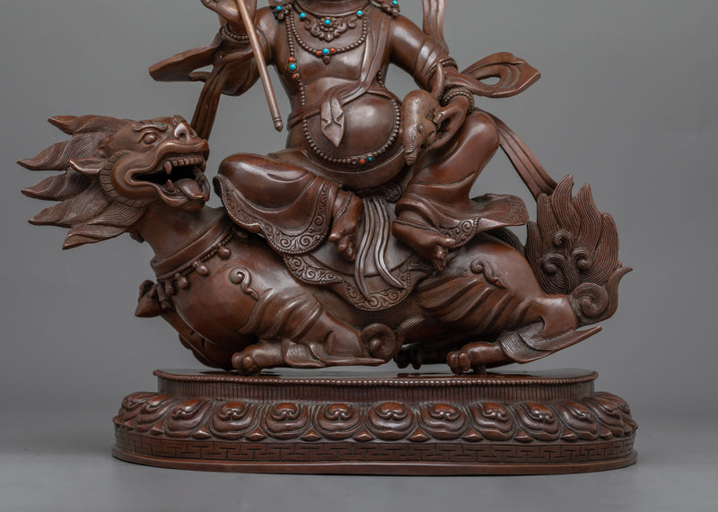 The Guardian King of Wealth and Protection | Namtoshe Oxidized Copper Statue