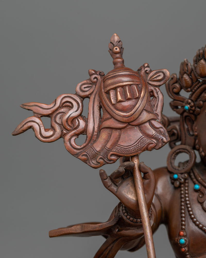 The Guardian King of Wealth and Protection | Namtoshe Oxidized Copper Statue