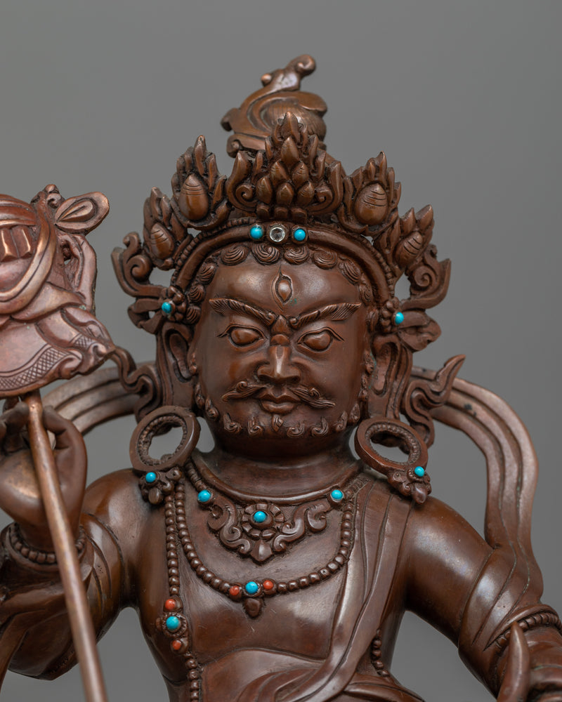 The Guardian King of Wealth and Protection | Namtoshe Oxidized Copper Statue