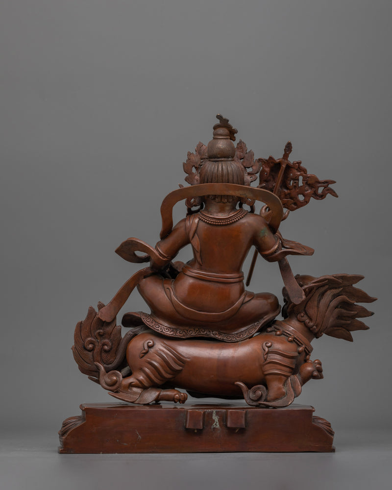 The Guardian King of Wealth and Protection | Namtoshe Oxidized Copper Statue