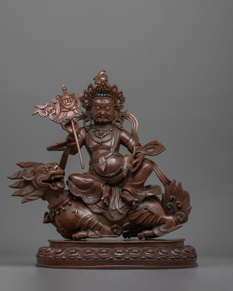 The Guardian King of Wealth and Protection | Namtoshe Oxidized Copper Statue