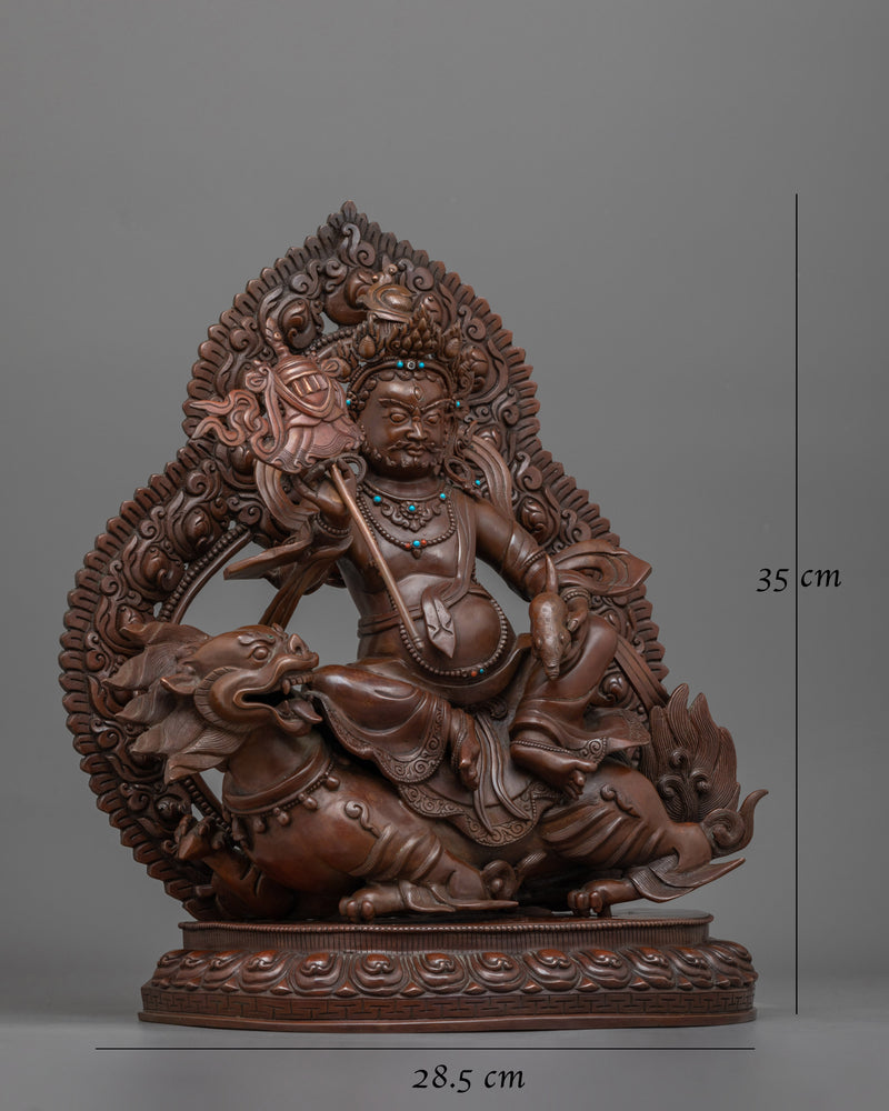 The Guardian King of Wealth and Protection | Namtoshe Oxidized Copper Statue