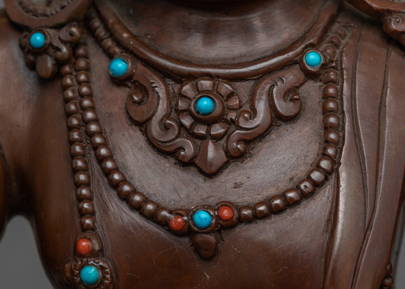 The Guardian King of Wealth and Protection | Namtoshe Oxidized Copper Statue